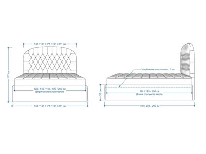 Кровать Lonax Венеция велюр Dolly-1