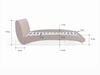 Кровать Сонум Verona Кашемир Бежевый 160х190