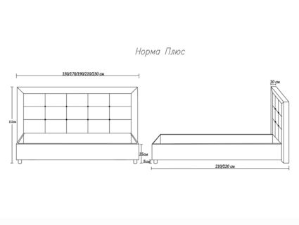 Кровать Димакс Норма + Крем 120х190