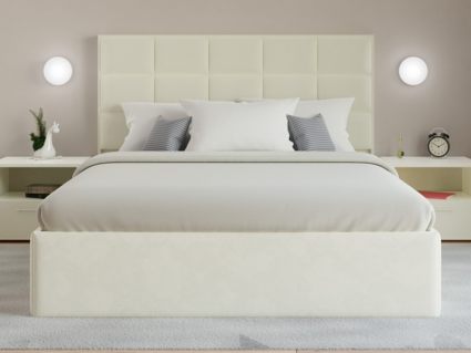 Кровать Lonax Адель велюр Dolly-17 (с основанием) 140х200