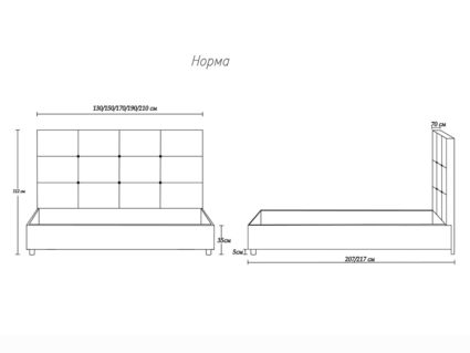 Кровать Димакс Норма Сапфир с подъемным механизмом 90х190