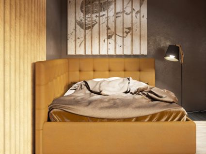 Кровать Nuvola Sabina угловая Velutto 26 (с подъемным механизмом)